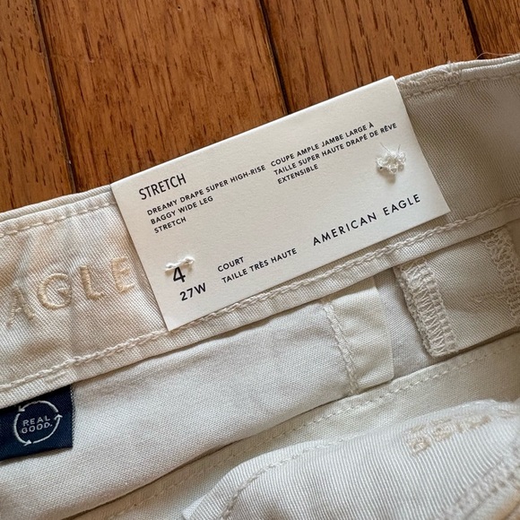 American Eagle Dreamy Drape Super High-Rise Baggy Wide Leg Pants - Picture 5 of 5